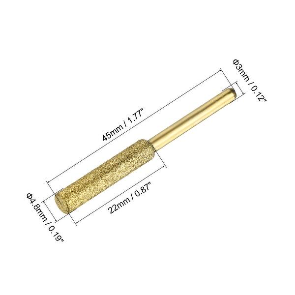 3/16" Diamond Chainsaw Sharpener Sharpening Stone Titanium Plating